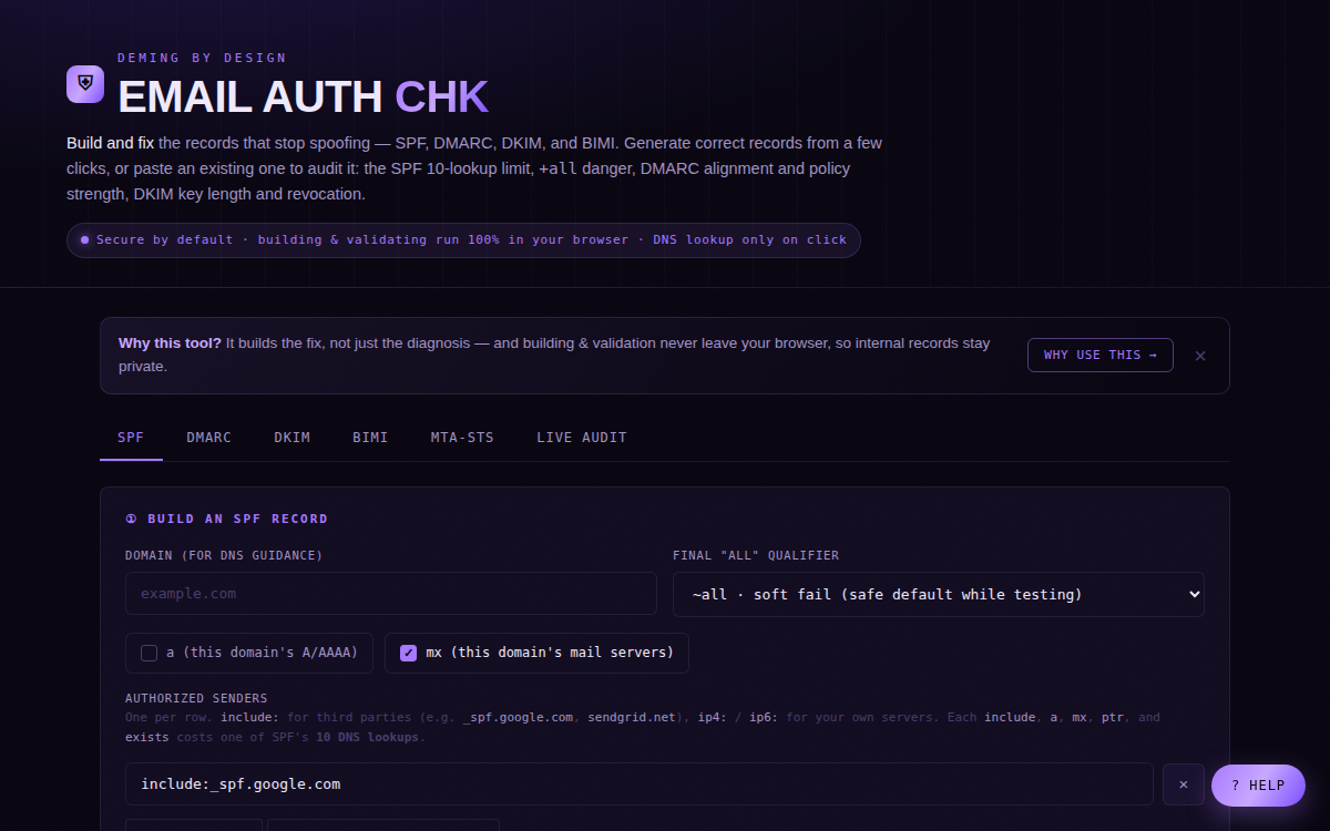 Email Auth Chk